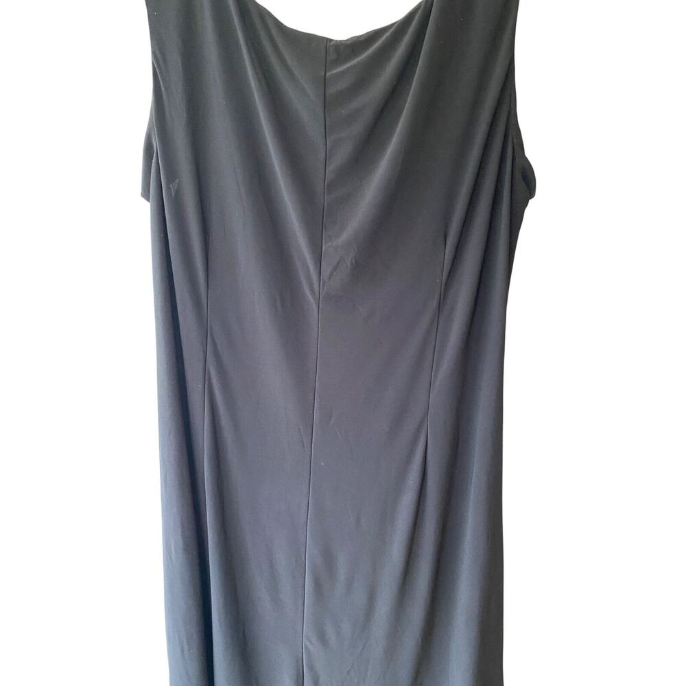 Scarlett Nite Womens Plus Size Black Dress Ruffled Front Sleeveless 22W - Picture 3 of 6